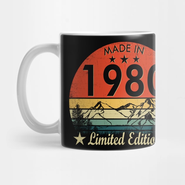 Made in 1980 Limited Edition Vintage Birthday Gift by Tuyetle